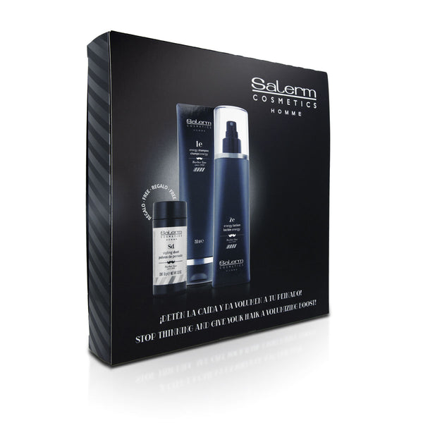 COFFRET ANTI-CHUTE ENERGY HOMME AVEC POUDRE COIFFANTE EN CADEAU 1981